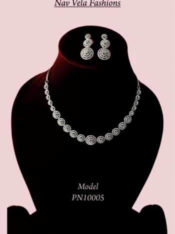 American Diamond Necklace Set With Earrings for Women