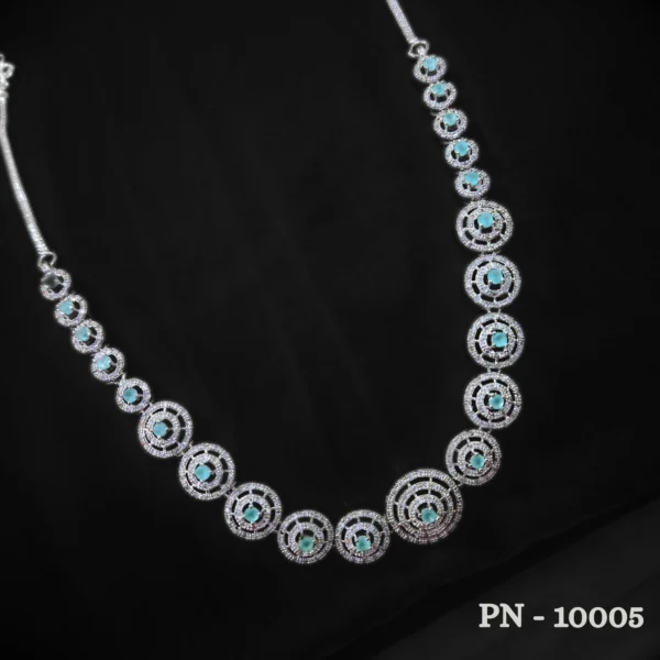 American diamond necklace set with earrings for women