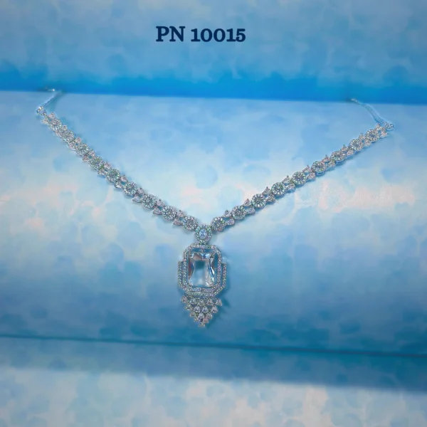 American diamond white necklace set