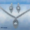 White pendant necklace set for women