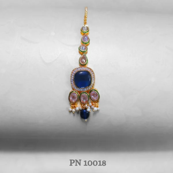 Blue kundan jewellery collection for women online | bridal jewellery set| maangtika