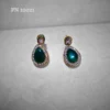 Green kundan earrings for girls and women