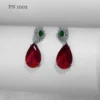 Red crystal ad earrings with price