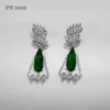 Single green ad stone earrings for girls