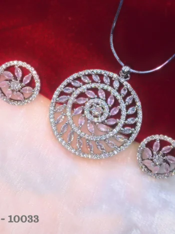 American Diamond Pendant Set for women and Girls | Ad pendant set | Artificial Pendant Set