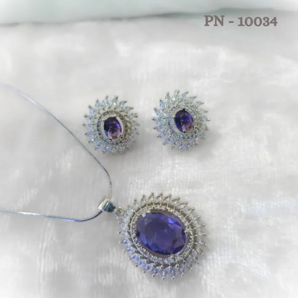 Purple pendant set designs| pendant set for girls