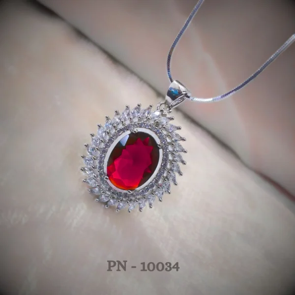 American dimond red pendant set designs| pendant set designs for women