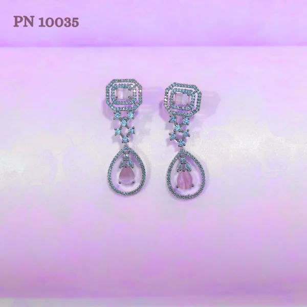 Pink earrings and necklace set designs with price online in india