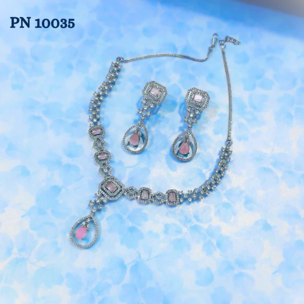 Ad necklace set online for india | pink necklace set designs