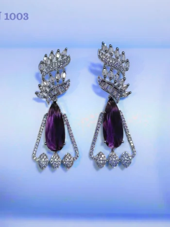 Purple Western Earrings Designs