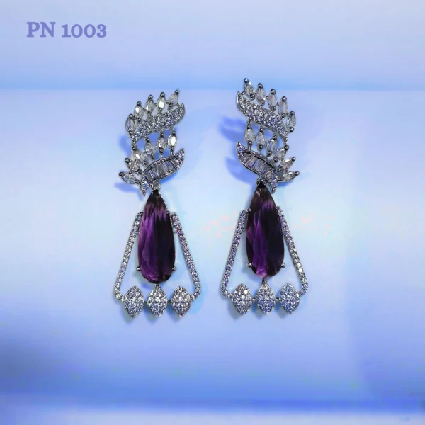 Purple western earrings designs