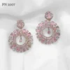 Pink american diamond modern earrings for girls & women online in india