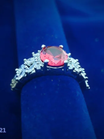 Red American Diamond Ring | Occasion Jewellery