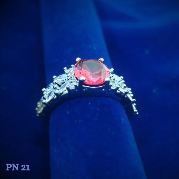 Red american diamond ring | occasion jewellery