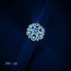 Big blue american diamond rings| adjustable diamond rings|