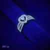 Heart shape american diamond ring