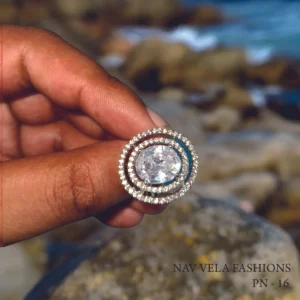 White american diamond ring | nav vela fashions