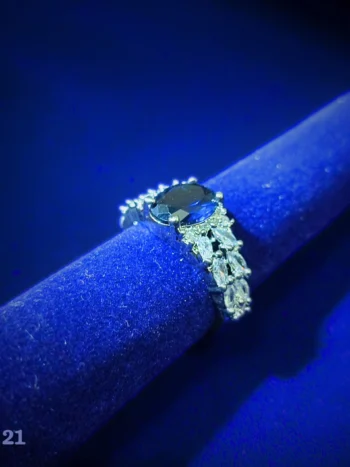 Blue American Diamond Ring