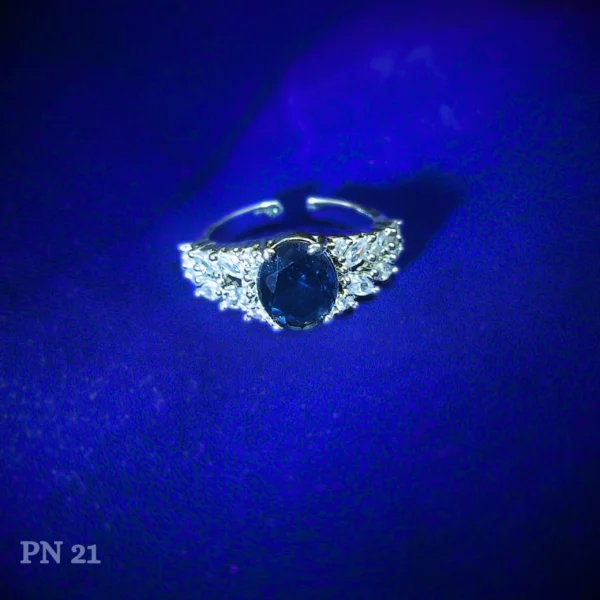 Blue american diamond ring