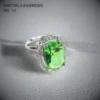 Artificial green american diamond ring for women and girls on all occasions