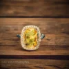 Imitation yellow american diamond ring