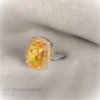 Imitation yellow american diamond ring