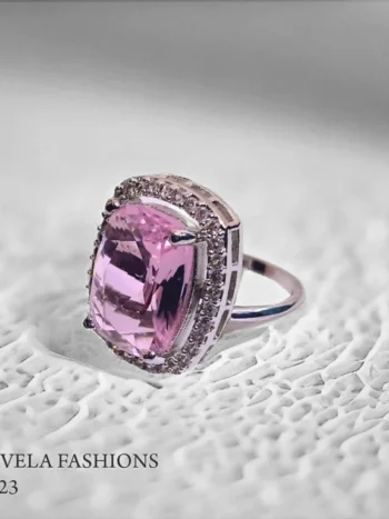 Artificial Pink American Diamond Ring for women and Girls on all occasions