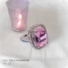 Artificial pink american diamond ring for women and girls on all occasions