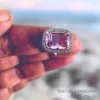 Artificial pink american diamond ring for women and girls on all occasions