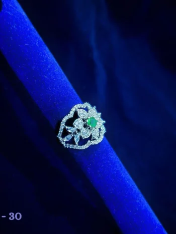 Green American Diamond Ring