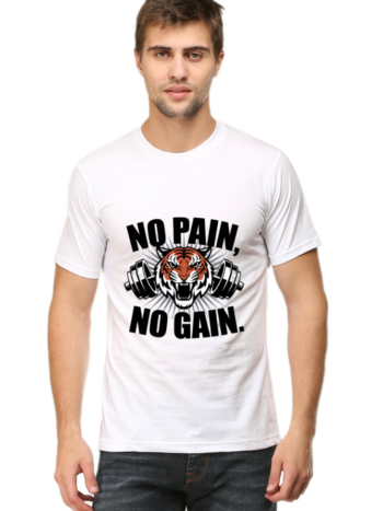 No Pain No Gain Motivational Unisex T-Shirt - Gym Fitness Wear