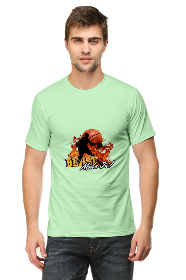 Beast mode on" basketball graphic t-shirt | motivational sportswear