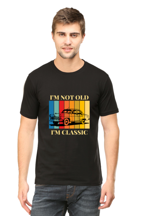 I’m not old, i’m classic vintage car t-shirt - black, 100% cotton, unisex fit