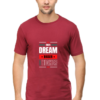 Dream bigger, reach higher motivational t-shirt - black, 100% cotton, unisex fit