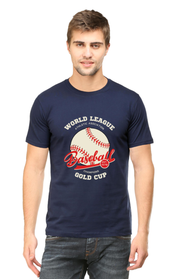 Purple baseball world league t-shirt - comfortable athletic casual wear