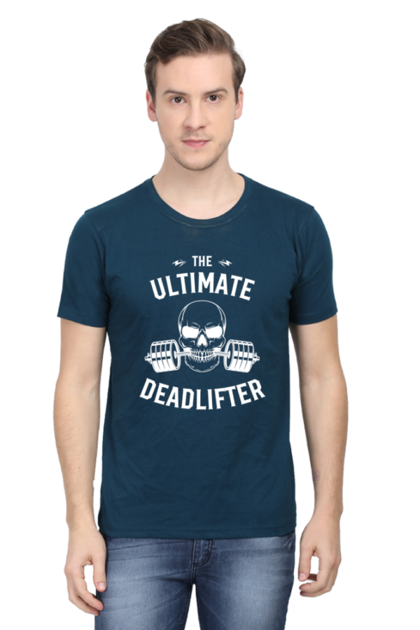 The ultimate deadlifter" gym t-shirt | bold fitness skull design