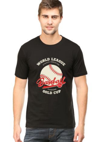 Purple Baseball World League T-Shirt - Comfortable Athletic Casual Wear