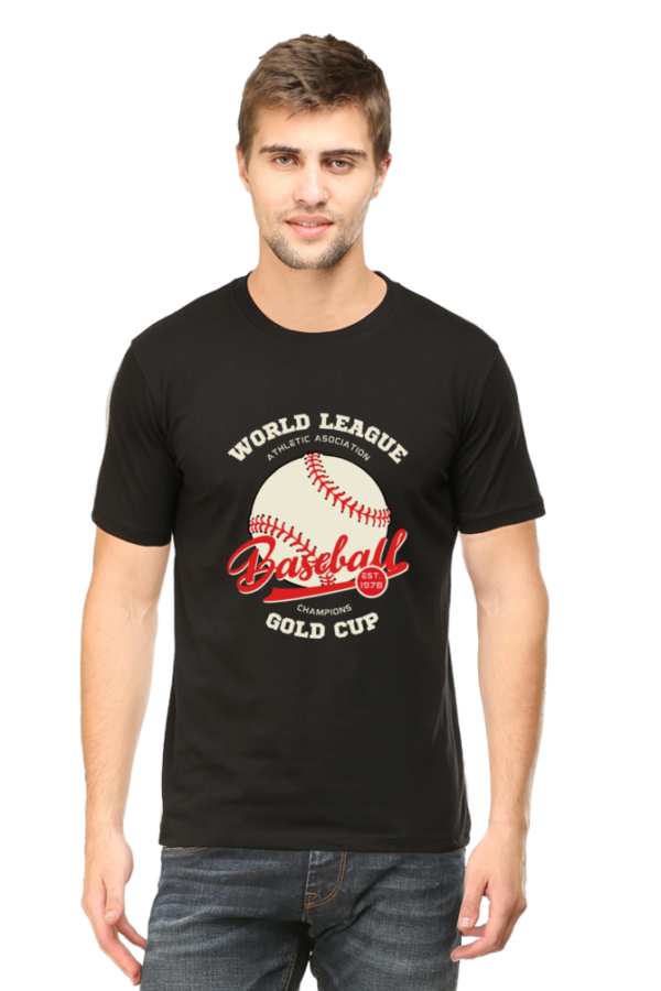 Purple baseball world league t-shirt - comfortable athletic casual wear