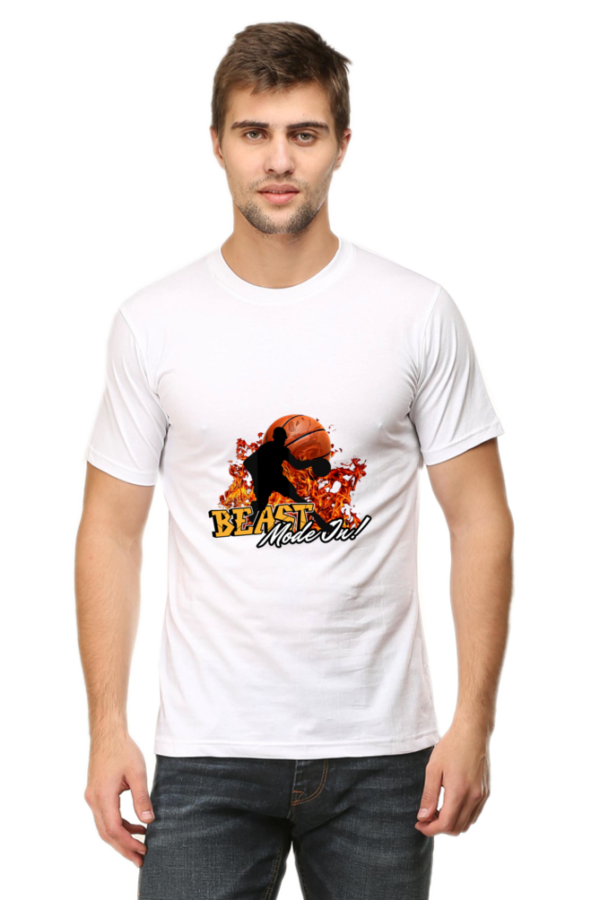 Beast mode on" basketball graphic t-shirt | motivational sportswear