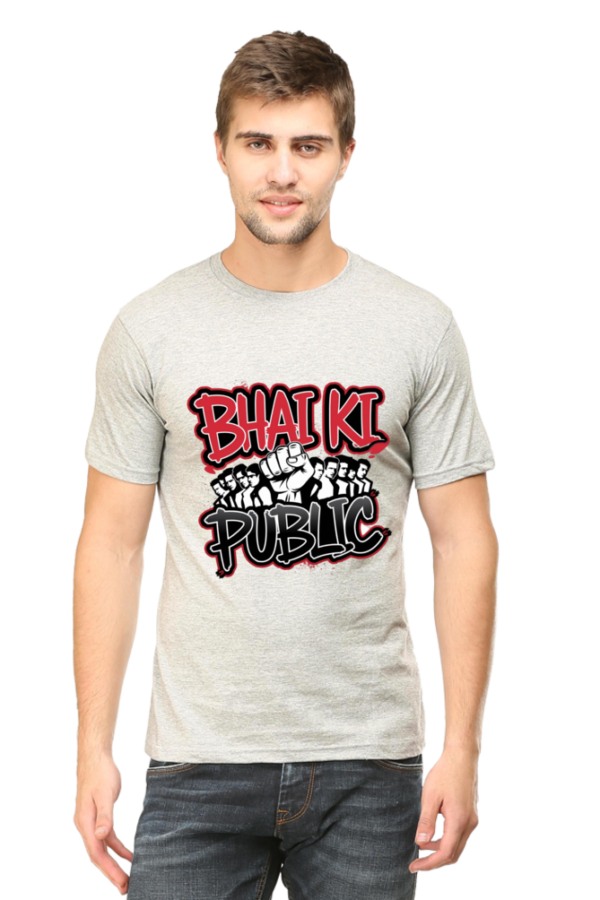 Bhai ki public t-shirt in yellow - comfortable 100% cotton, unisex fit