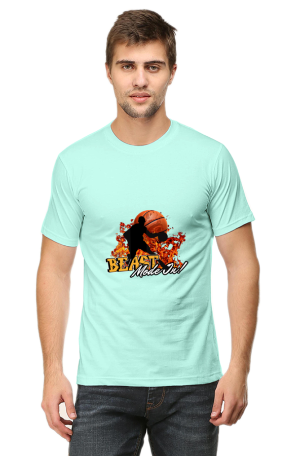 Beast mode on" basketball graphic t-shirt | motivational sportswear