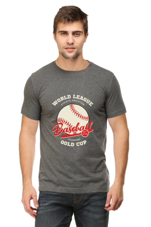 Purple baseball world league t-shirt - comfortable athletic casual wear