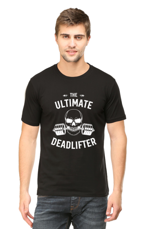 The ultimate deadlifter" gym t-shirt | bold fitness skull design