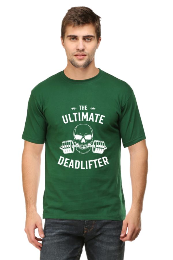 The ultimate deadlifter" gym t-shirt | bold fitness skull design