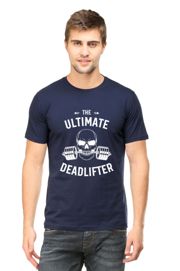 The ultimate deadlifter" gym t-shirt | bold fitness skull design