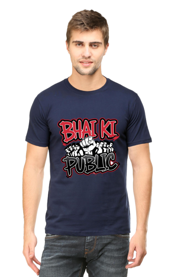 Bhai ki public t-shirt in yellow - comfortable 100% cotton, unisex fit