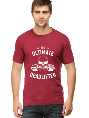 The Ultimate Deadlifter" Gym T-Shirt | Bold Fitness Skull Design