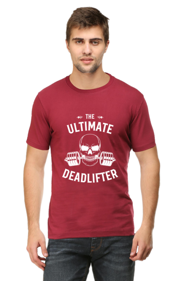 The ultimate deadlifter" gym t-shirt | bold fitness skull design