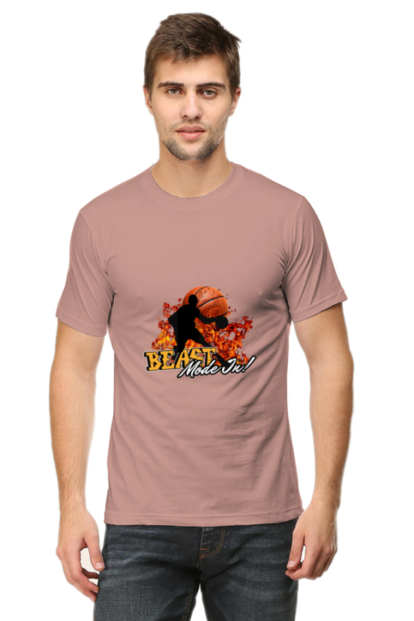 Beast mode on" basketball graphic t-shirt | motivational sportswear